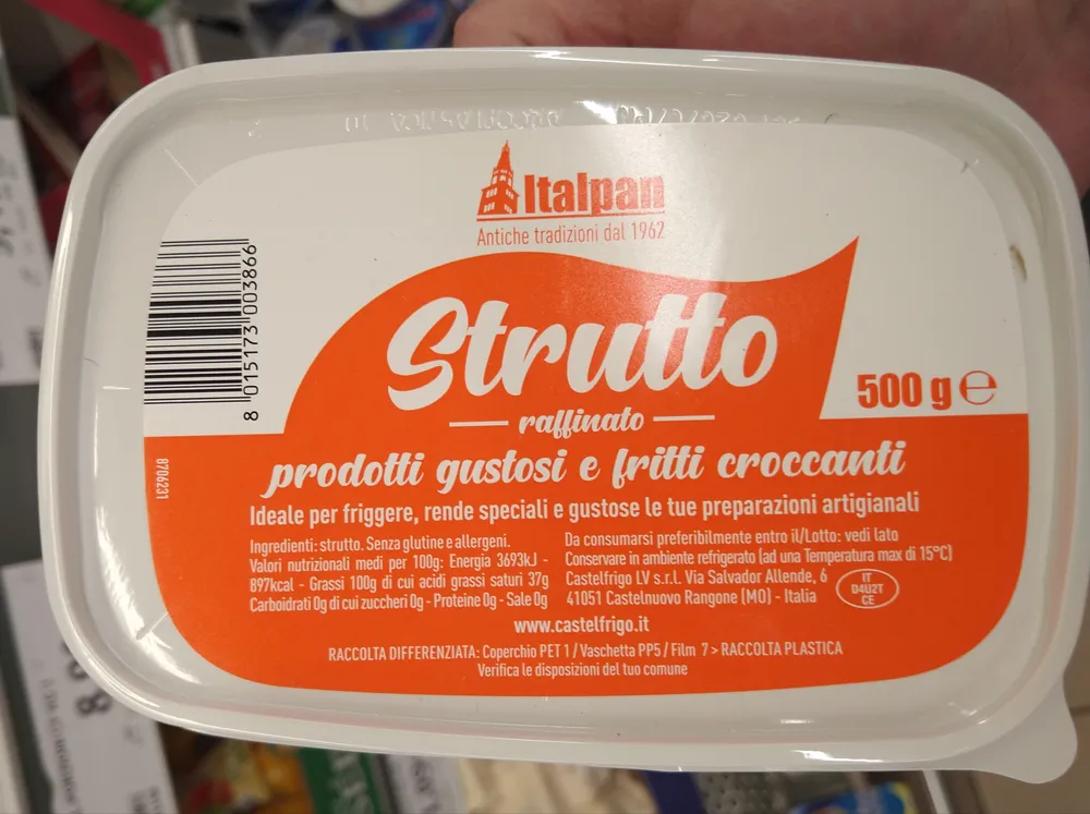 Strutto raffinato