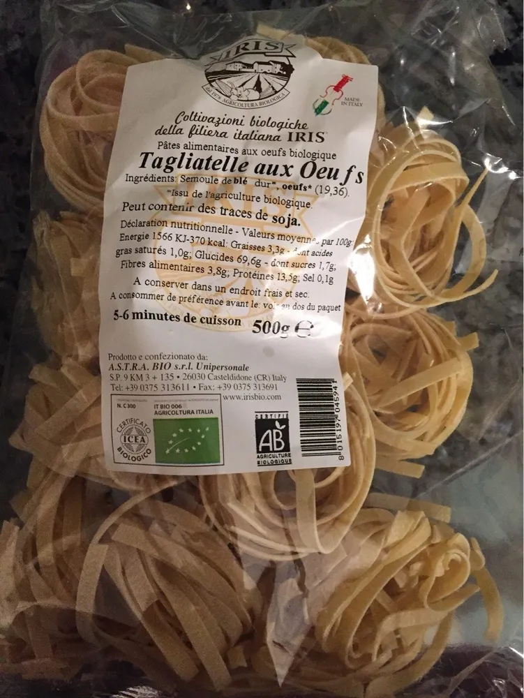 Tagliatelle aux oeufs