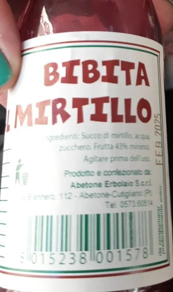 Bibita al mirtillo