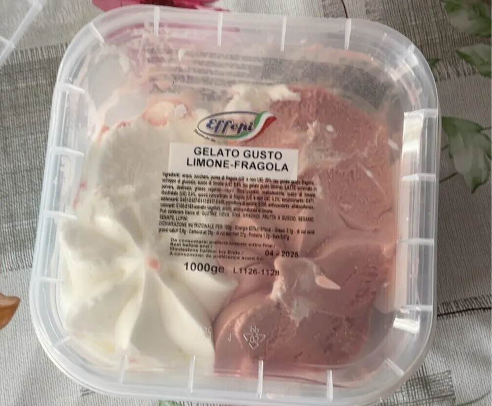 Gelato gusto limone fragola