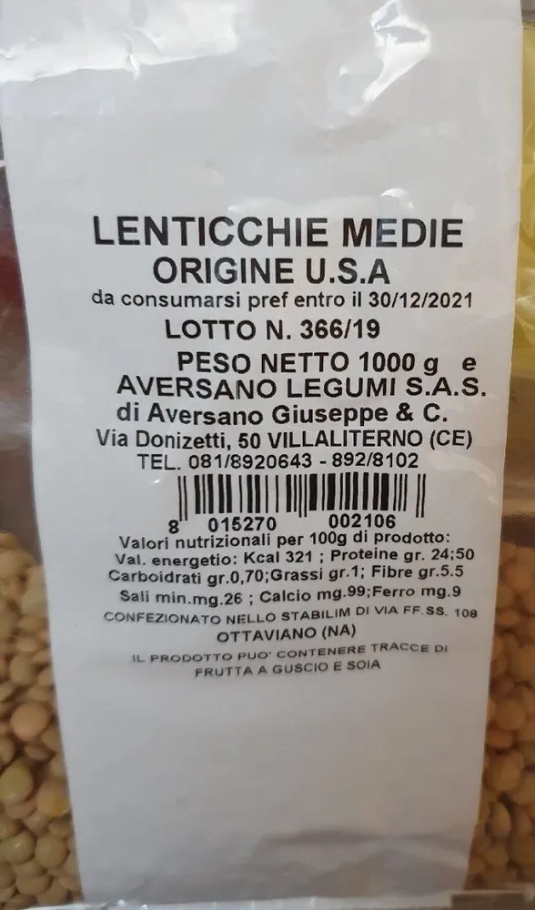 Lenticchie medie