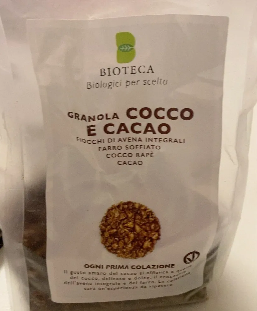 Granola cocco e cacao
