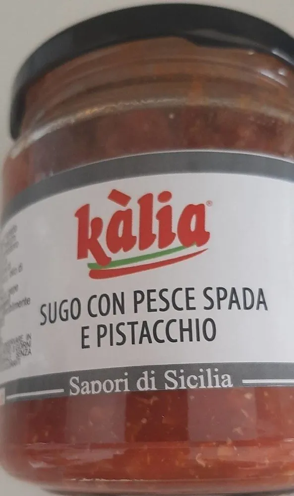 Sugo con pesce spada e pistacchio