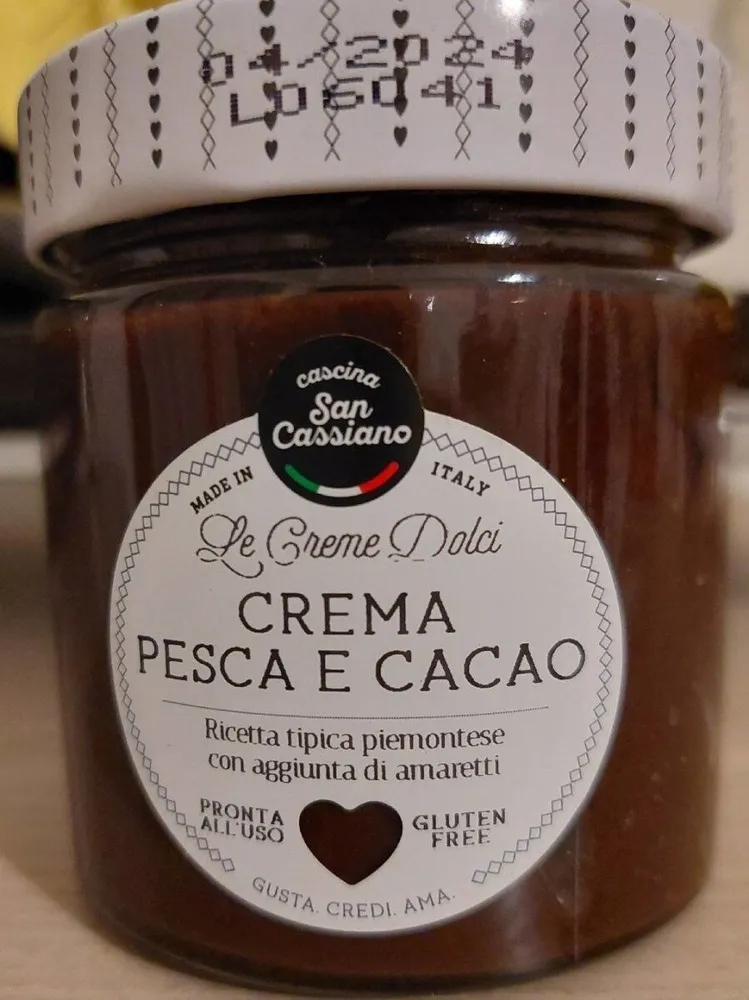 Crema pesca e cacao