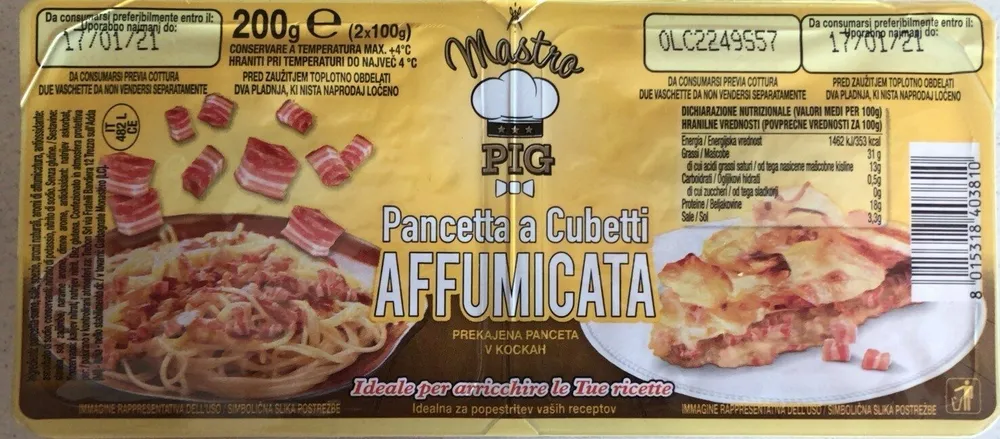 Pancetta a cubetti - Affumicata