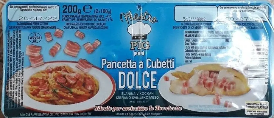 Pancetta a cubetti dolce