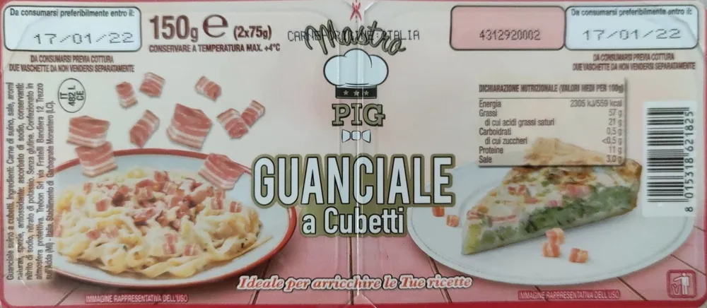 Guanciale a cubetti