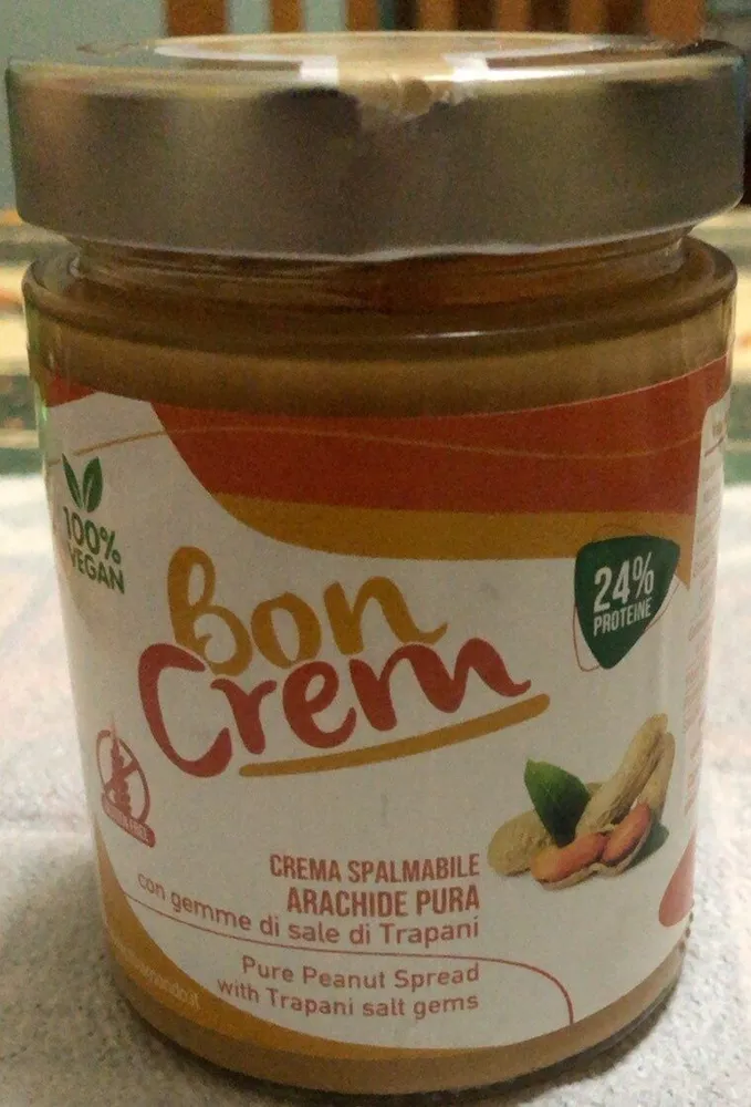 Crema spalmabile ARACHIDE PURA con gemme di sale di Trapani