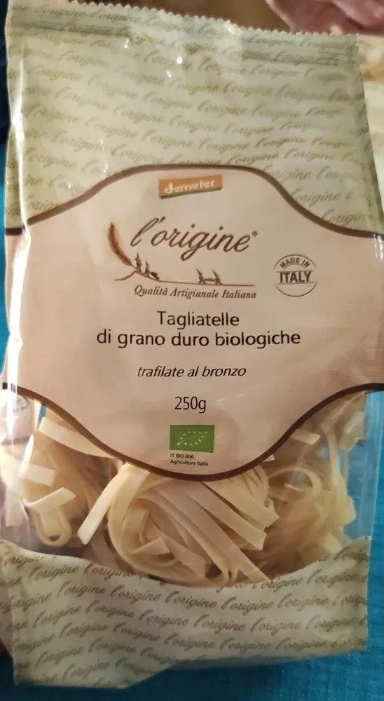 Tagliatelle di grano duro biologiche trafilate al bronzo