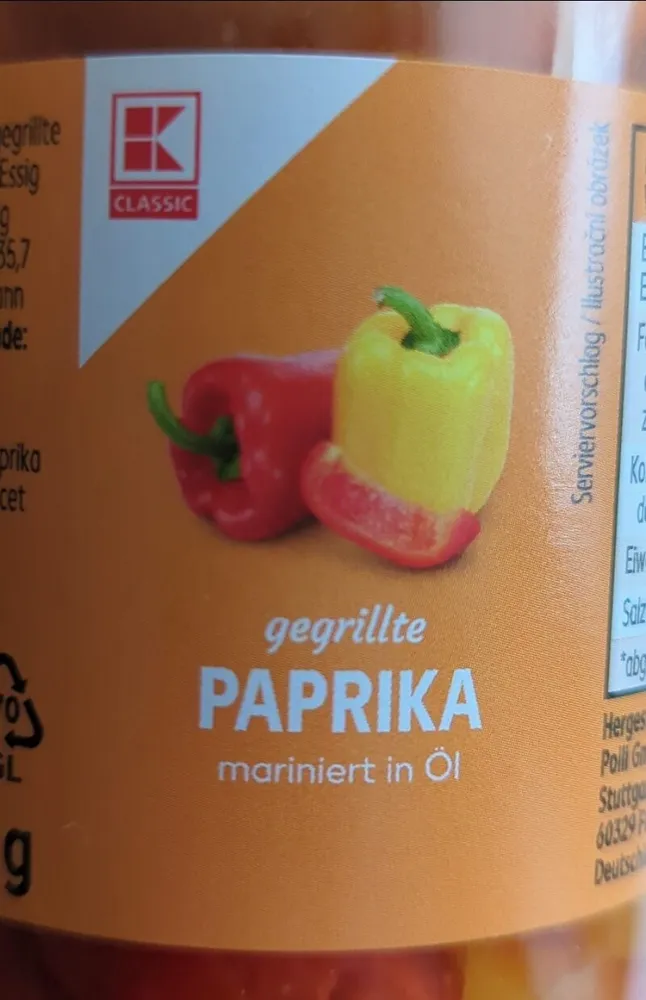 gegrillte Paprika