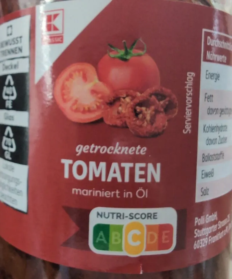 Getrocknete Tomaten in Öl