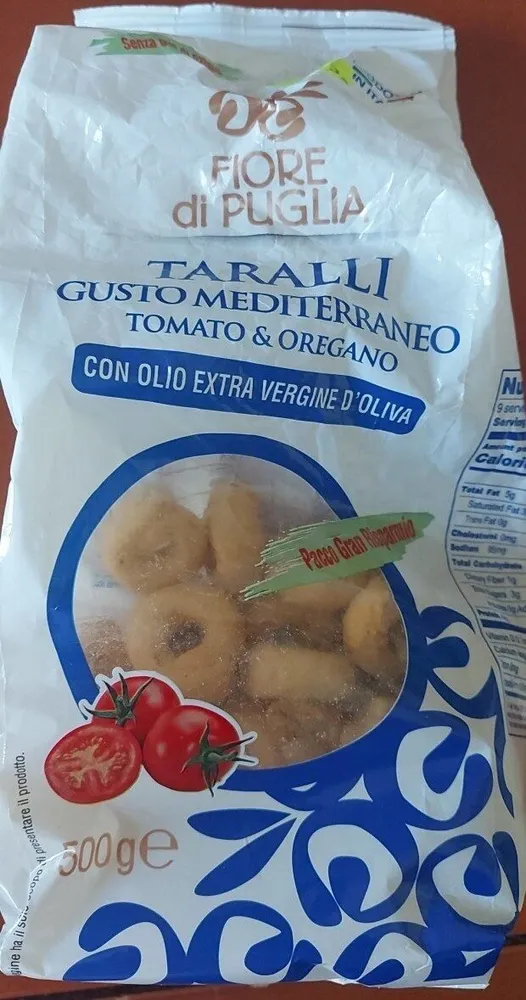Taralli gusto mediterraneo al pomodoro e origano