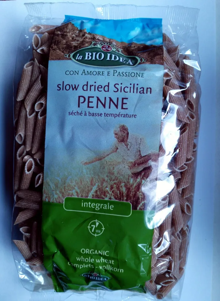 Penne, deegwaren van volkoren durum tarwegriesmeel