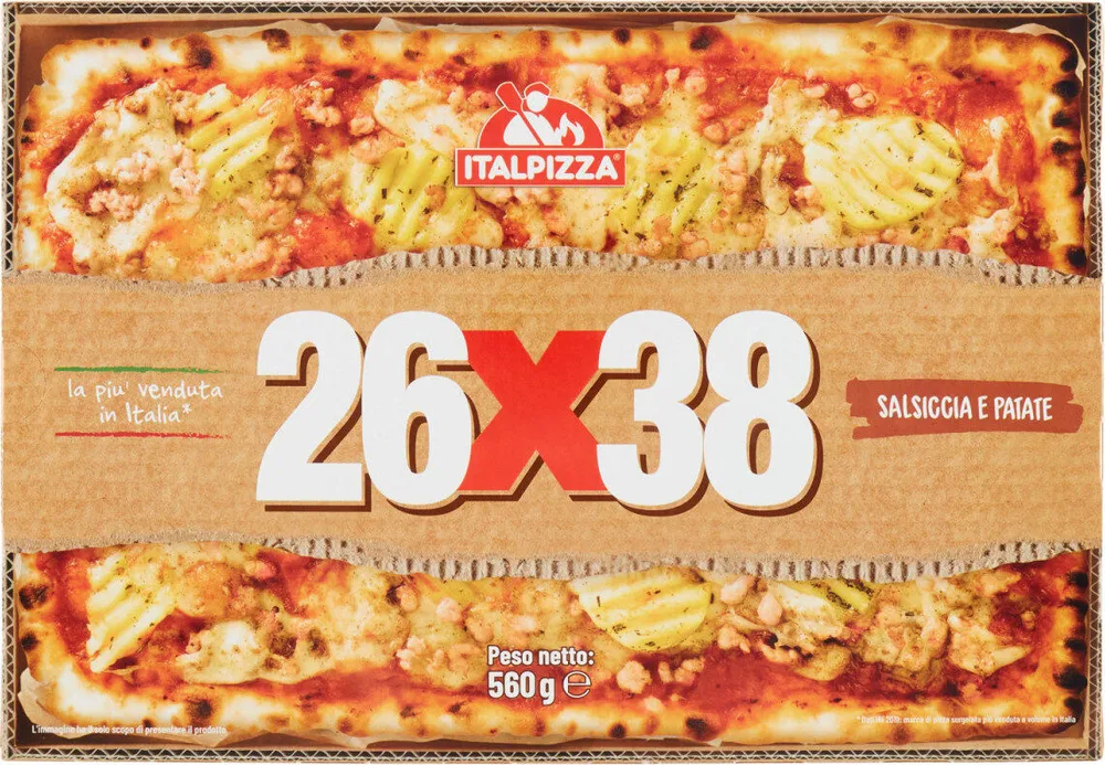 Salsiccia e patate pizza surgelata