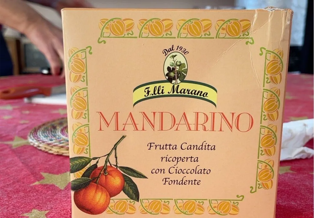 Mandarino frutta candita con cioccolato fondente