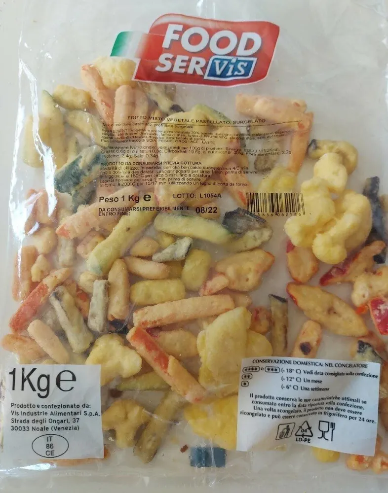 Fritto misto vegetale pastellato, surgelato