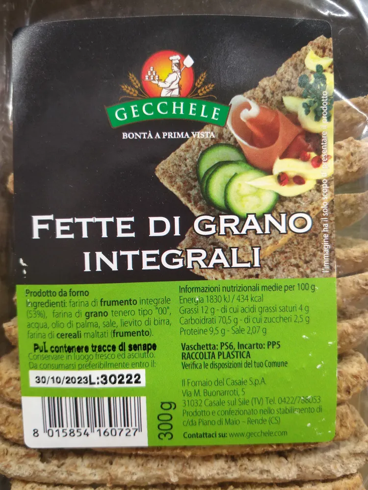 Fette di grano integrali