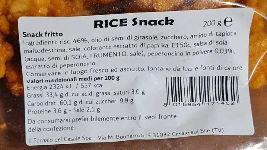 Rice snacks