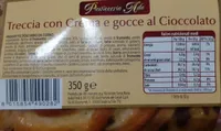 Treccia crema e gocce di cioccolato