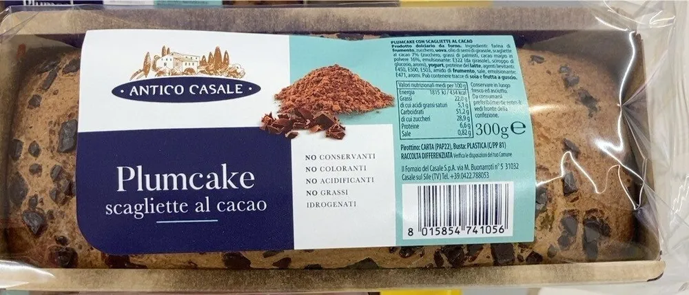 Plumcake scagliette cacao