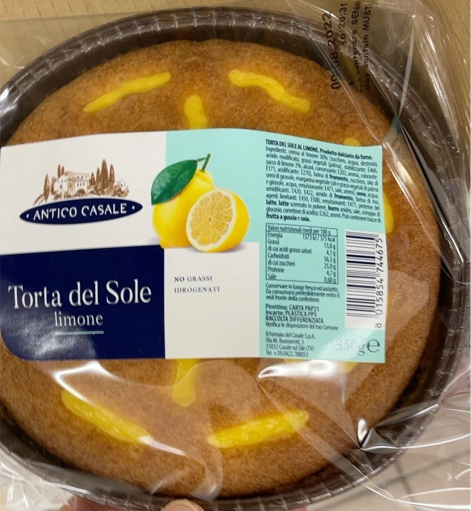 Torta del sole al limone