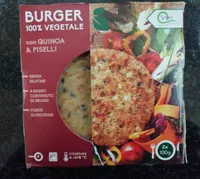 Burger quinoa e piselli