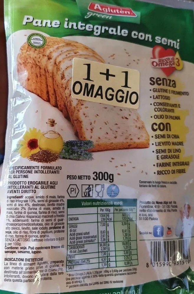 Pane integrale con semi