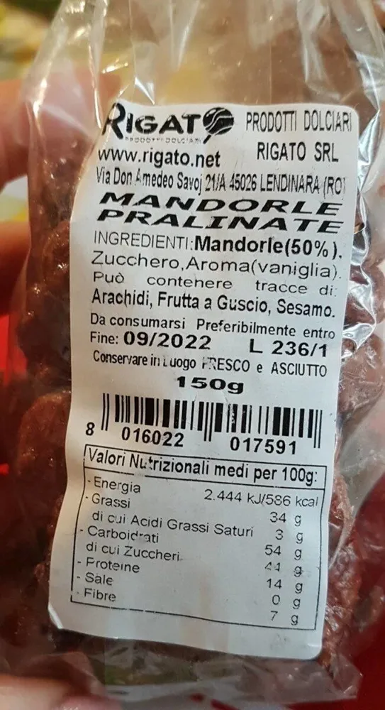 Mandorle pralinate