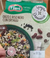 orzo e riso nero con ortaggi