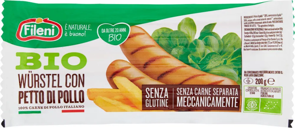 Bio würstel con petto di pollo