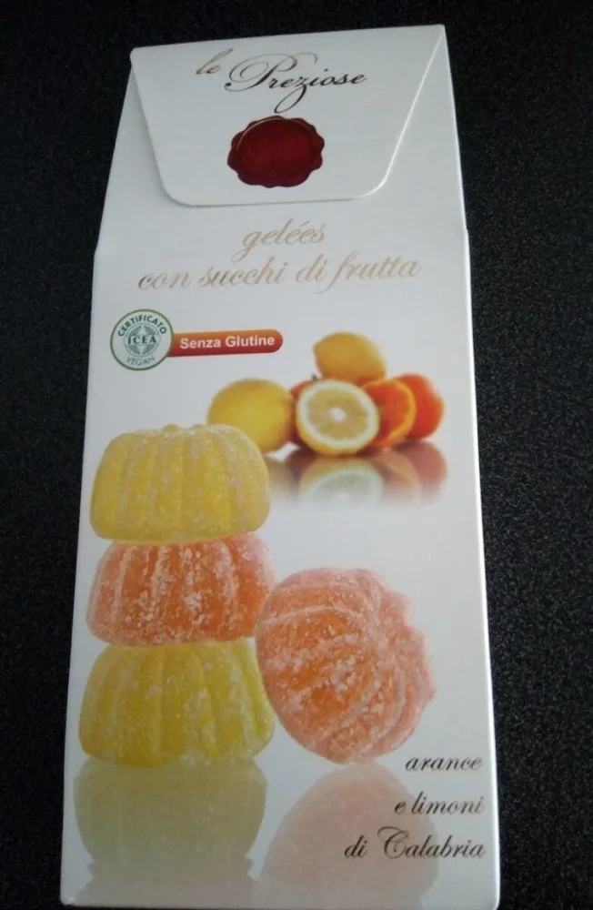Le Preziose - Italian Fruit Jelly Sweets with Fruit Juice (Orange & Lemon), 7.1oz (200g)