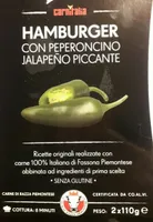 Hamburger con peperoncino jalapeno piccante