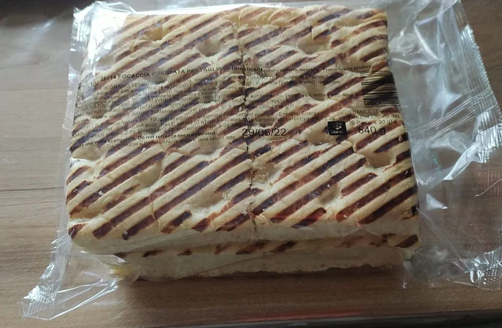 Focaccia Grigliata Pretagliata