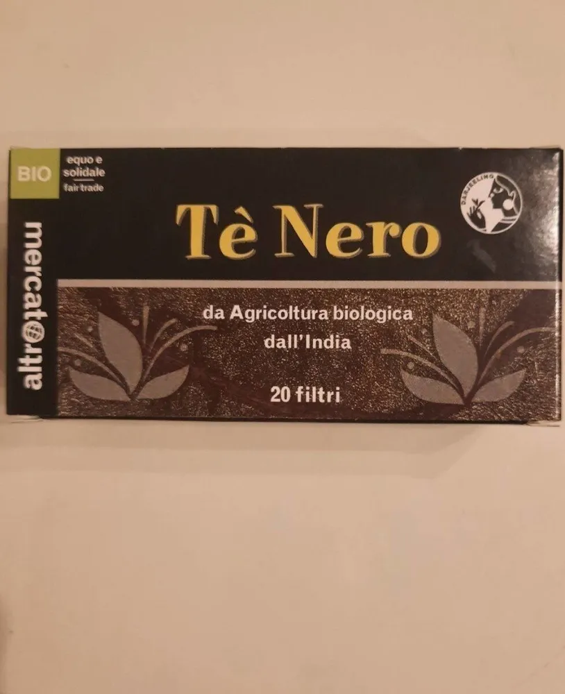 Tè nero da agricoltura biologica dall'India