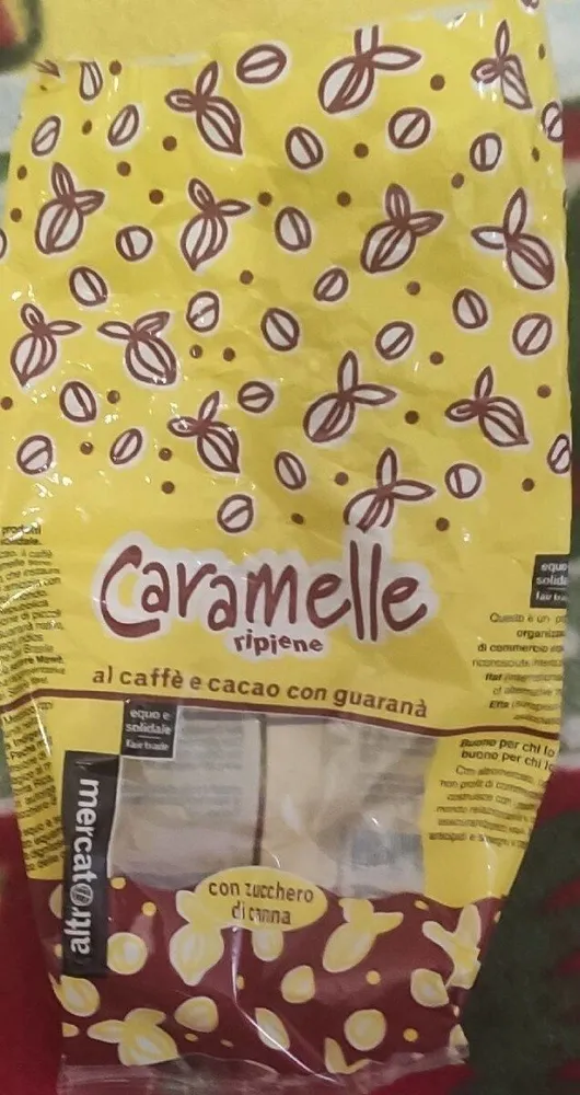 Caramelle ripiene al caffè e cacao con guaranà