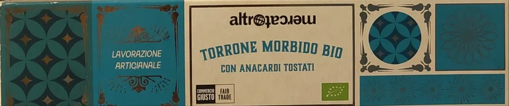 Torrone morbido bio con anarcadi tostati