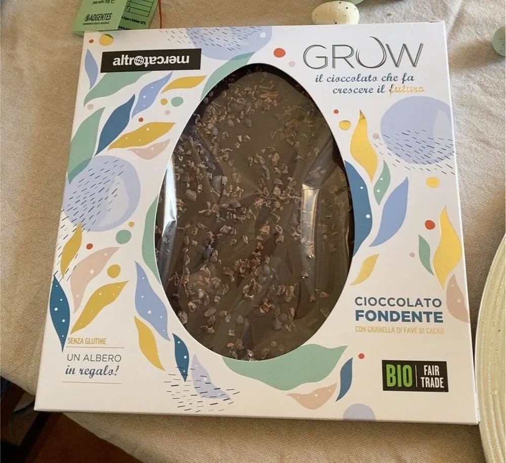 Cioccolato fondente con granella di fave di cacao