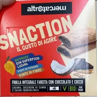 Snaction - frolla integrale farcita con cioccolato e cocco