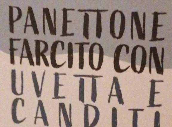 Panettone farcito con uvetta e canditi