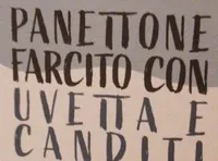 Panettone farcito con uvetta e canditi