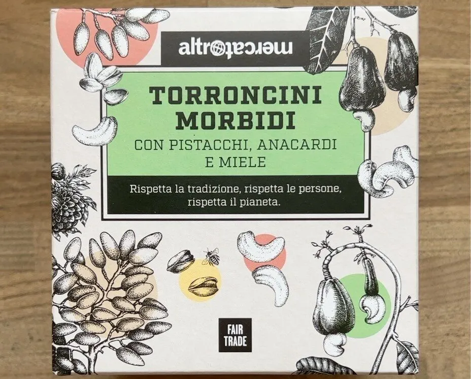 Torroncini morbidi con pistacchi, anacardi e miele