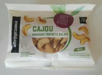 Cajou anacardi tostati e salati