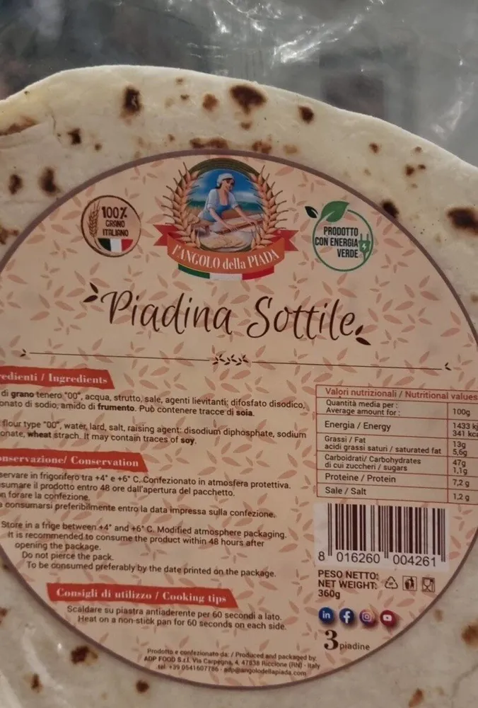 Piadina sottile