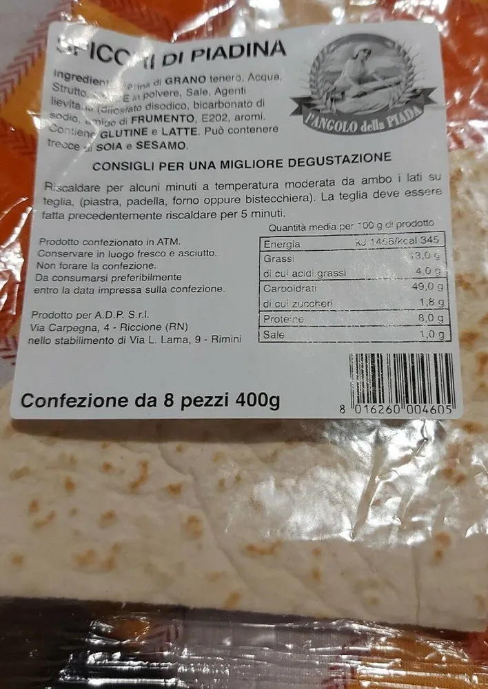 Spicchi di piadina
