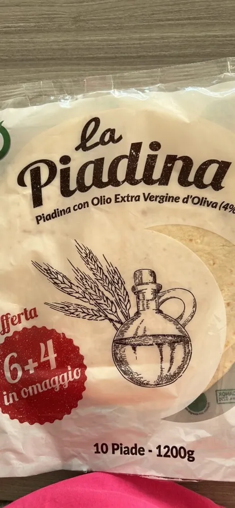 Piadina sottile con olio d'oliva