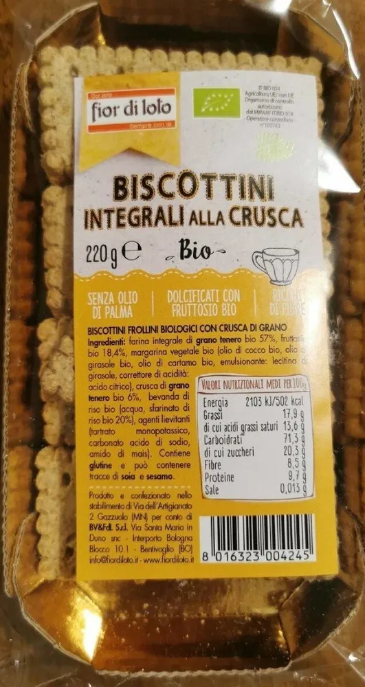 Biscottini integrali alla crusca