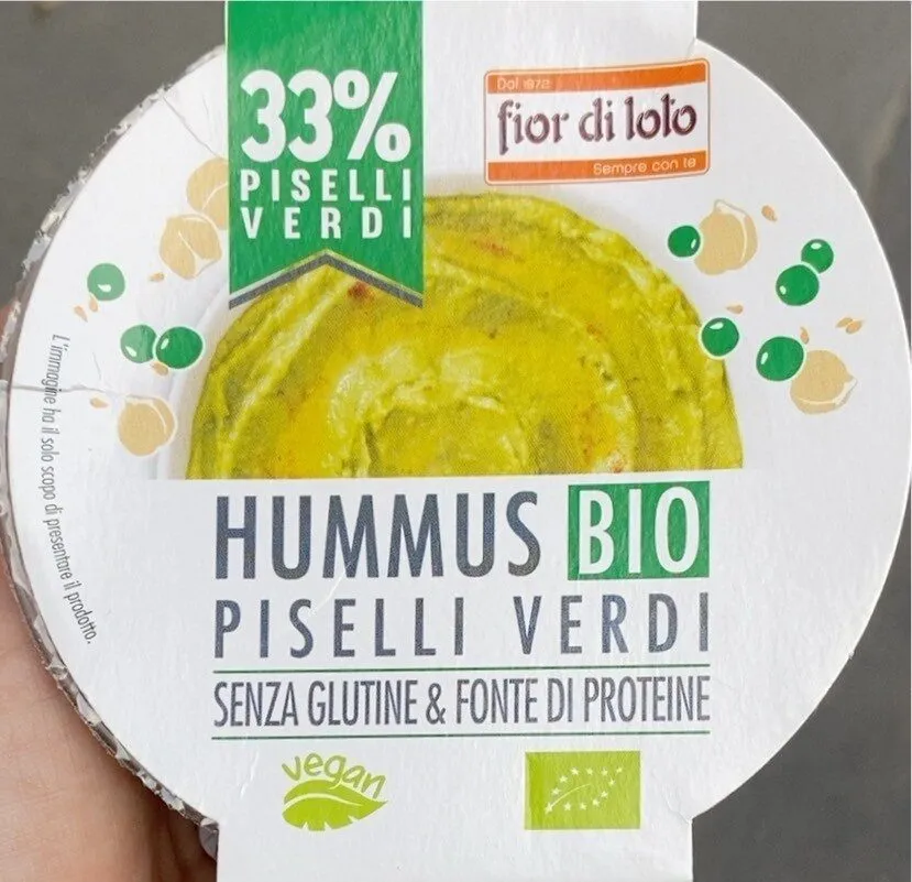 Hummus BIO piselli verdi