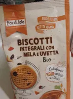 Biscotti integrali con mele e uvetta