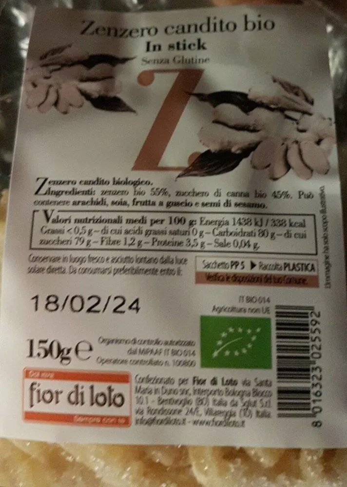 Zenzero candito