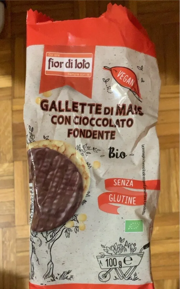 Gallette di mais con cioccolato fondente